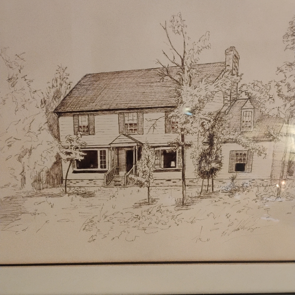 Merribe Needle Arts & Crafts Custom Framed Drawing - Picture 2 of 7